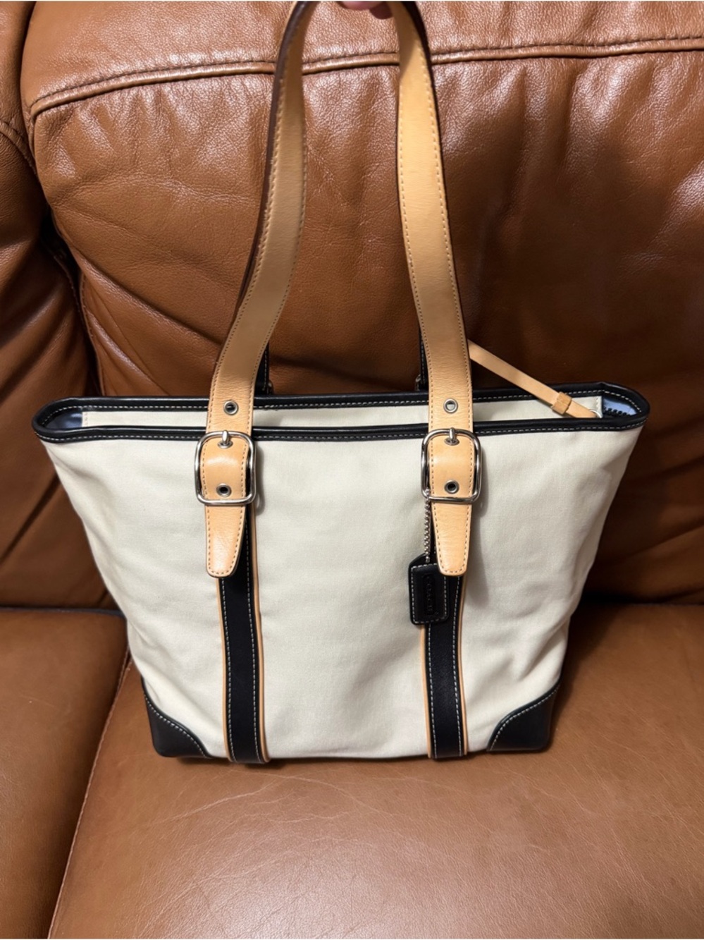 Coach Hamptons Tote Reversible Buckle Straps y2k